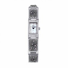 Часы со вставкой из серебра 925 пробы 1141S10-B6B1